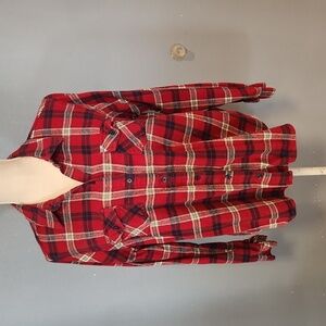 Mossimo Supply Co Plaid Flannel 100% Cotton Long Sleeve Button Down Shirt